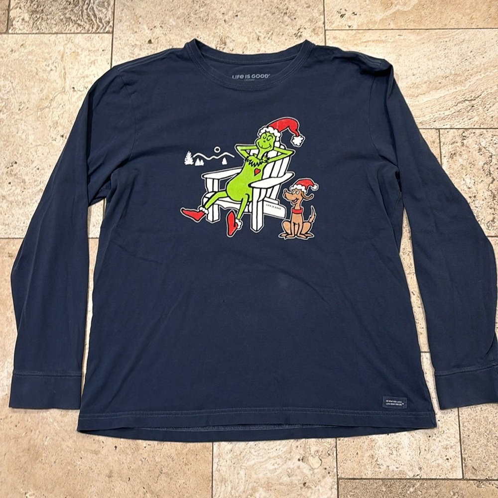 Men’s Grinch and Max Adirondack Long Sleeve Crusher Tee